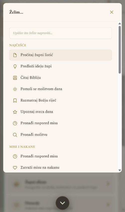 Želim… za župljanina (mobilni prikaz)