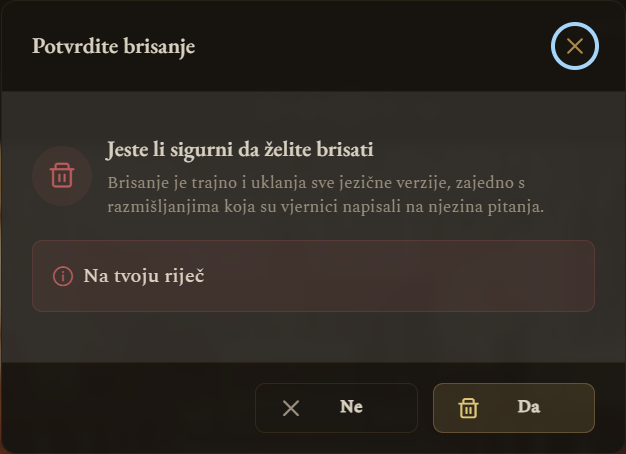 Potvrda brisanja